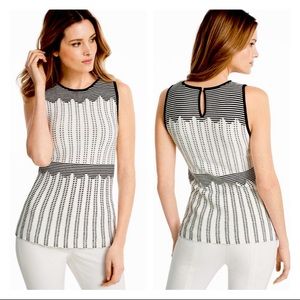 WHBM Sleeveless Graphic Dot Textured Tank